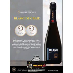 Sâm banh Pháp Blanc De Craie Henri Giraud 92 điểm bn1
