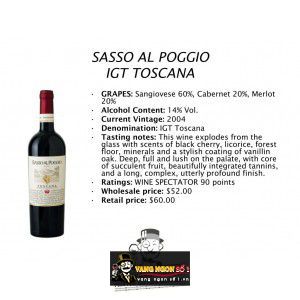 Rượu vang Piccini Sasso al Poggio Toscana IGT bn1