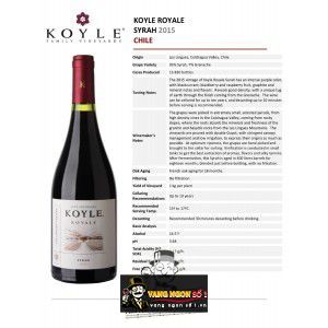 Vang Chile Koyle Royale Syrah bn1