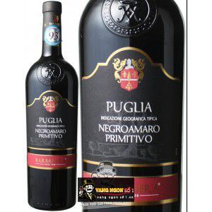 Rượu Vang Ý BARBANERA PUGLIA NEGROAMARO PRIMITIVO uống ngon bn1