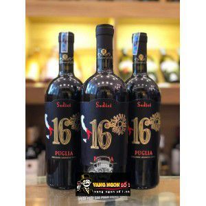 Rượu vang  Ý 16 SEDICI PUGLIA 16 độ uống ngon