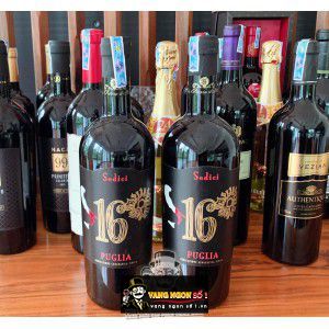 Rượu vang  Ý 16 SEDICI PUGLIA 16 độ uống ngon bn4
