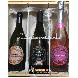 Vang Ý Moscato Strawberry Miravento uống ngon bn1
