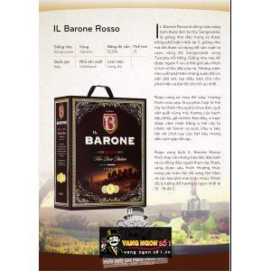 Rượu Vang Ngọt Ý IL BARONE ROSSO 3L Uống ngon bn1