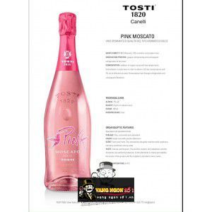 Rượu Vang Nổ Ý Tosti 1820 Pink Moscato uống ngon bn3