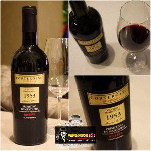 Rượu Vang Corterosso Supremo 1953 Primitivo Di Manduria Riserva cao cấp bn2
