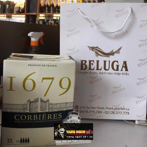 Vang bịch Pháp 1679 Corbieres 3L uống ngon bn1