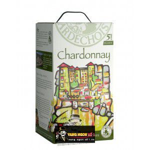 Vang bịch Pháp Vignerons Ardechois Chardonay 5L uống ngon