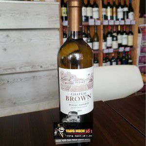 Vang Pháp Chateau Brown Blanc Pessac Leognan 94 điểm uống ngon bn3