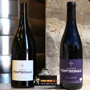 Vang Pháp Les Chaux de Fontbonau Cotes du Rhone thượng hạng bn2