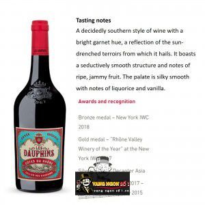 Vang Pháp Les Dauphins uống ngon bn2