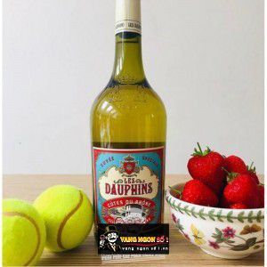Vang Pháp Les Dauphins Cuvee Speciale Blanc uống ngon bn2