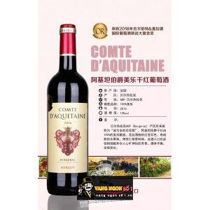 Vang Pháp Comte D Aquitaine Bergerac Merlot uống ngon bn2
