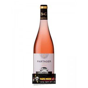 Vang Pháp hồng Partager Vin Rose Barton Guestier uống ngon