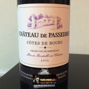 Vang Pháp Chateau De Passedieu Cotes De Bourg uống ngon bn1