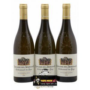 Vang Pháp Chateauneuf du Pape Domaine des Senechaux Blanc cao cấp
