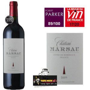 Vang Pháp Chateau Marsau Cotes de Francs Bordeaux thượng hạng bn1