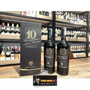 VANG Ý 10 FIAMMA D‘AMORE NEGROAMARO PUGLIA uống ngon