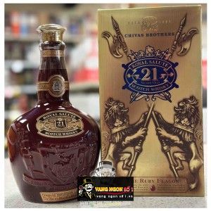 Rượu Chivas 21 Royal Salute Đỏ Ruby Flagon bn2