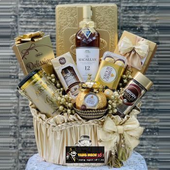Địa chỉ mua Giỏ Quà Tết Rượu Macallan 12 cao cấp giá rẻ