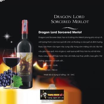 Rượu vang Pháp DRAGON LORD SORCERED MERLOT bn1