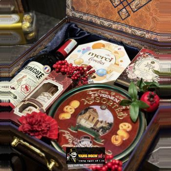 Hộp Quà biếu Tết Rượu Vang Entrecote giá rẻ bn2