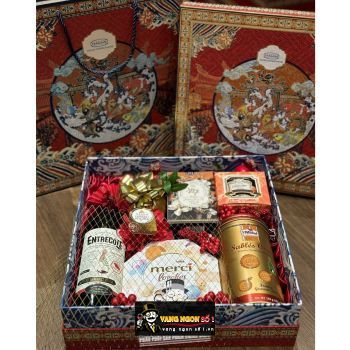 Hộp Quà biếu Tết Rượu Vang Entrecote giá rẻ bn4