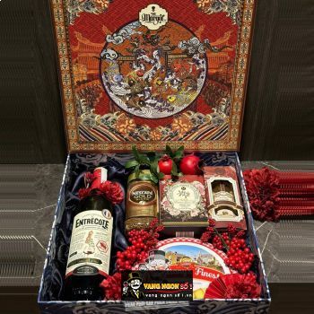 Hộp Quà biếu Tết Rượu Vang Entrecote giá rẻ bn1