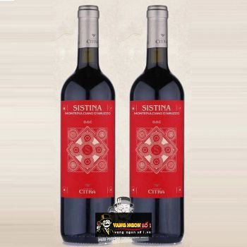 Rượu Vang Ý Sistina Montepulciano dAbruzzo DOC cao cấp