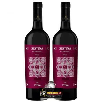 Rượu Vang Ý Sistina Appassimento Vino Rosso IGT cao cấp bn2